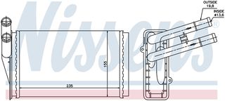 Ψυγείο καλοριφέρ AUDI A4 94- NISSENS 70224