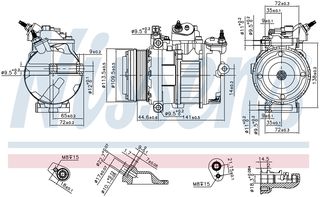 Συμπιεστής FORD C-MAX 12- NISSENS 890419