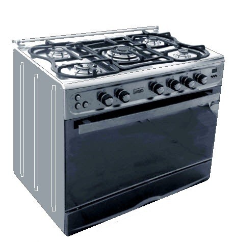 Κουζινα υγραεριου 90 cm Αεροθερμη DIN GAS DIAMOND 9605DI