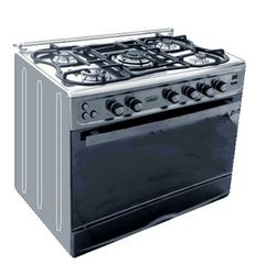 Κουζινα υγραεριου 90 cm Αεροθερμη DIN GAS DIAMOND 9605DI
