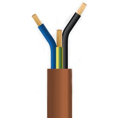 Καλώδιο σιλικόνης με διατομή 3x1.5mm² SIHF σε καφέ χρώμα