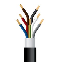 Καλώδιο ρεύματος μαύρο 7x1.5mm² J1VV-R NYY μονωμένο εξωτερικών εγκαταστάσεων (J1VV-R 7G1.5 μαύρο)