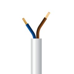 Καλώδιο εύκαμπτο ρεύματος 3x2.5mm² H05VV-F σε λευκό χρώμα