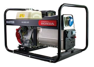 Master HONDA-HG8000 Βενζινοκίνητη Ηλεκτρογεννήτρια AVR 8kVA (Μονοφασική)