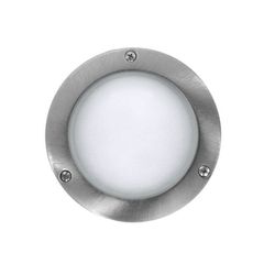 LED πλαφονιέρα αλουμινίου σε γκρι χρώμα με ματ γυαλί στρογγυλή επίτοιχη 2.4W 230V μπλε χρώμα φωτός στεγανή IP-54