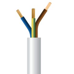 Καλώδιο εύκαμπτο ρεύματος 3x2,5mm² H05VV-F σε λευκό χρώμα