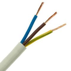 Καλώδιο εύκαμπτο H05VV-F 3x0,75mm² σε λευκό χρώμα σε στροφείο 100m