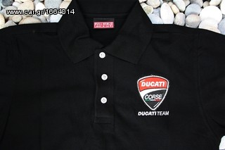 Πόλο Ανδρικό κοντομάνικο με γιακά μπλούζα Ducati Alice Polo T-Shirt Κεντητά λογότυπα μεγέθη L XL-thumb-5