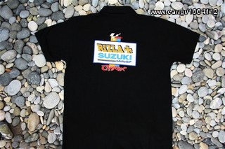 Ανδρικό κοντομάνικο γιακά μπλούζα πόλο T-Shirt Suzuki Rizla  με κεντητά λογότυπα Μ L XL καινούργιο-thumb-15