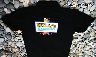 Ανδρικό κοντομάνικο γιακά μπλούζα πόλο T-Shirt Suzuki Rizla  με κεντητά λογότυπα Μ L XL καινούργιο-thumb-21