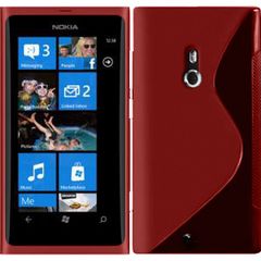 Red Soft Crystal TPU Gel Case for Nokia Lumia 800 (ΟΕΜ)