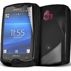 Black Silicon Case S for Sony Ericsson Xperia Mini ST15i