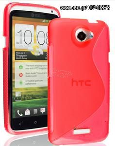 Θήκη TPU Gel S-Line για HTC One X / One XL Ρόζ (OEM)