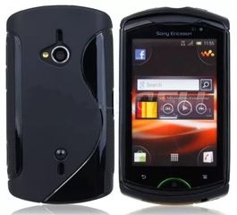 Silicone TPU Gel Case for Sony Ericsson Live with Walkman WT19i Black (ΟΕΜ)