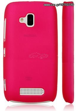 Nokia Lumia 610 Pink hybrid rubber skin back case