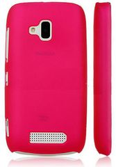 Nokia Lumia 610 Pink hybrid rubber skin back case