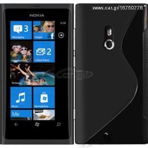 Nokia Lumia 800 Θήκη Σιλικόνης TPU Μαύρη (OEM)