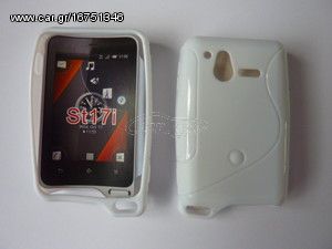 S Line Wave Gel Case Cover For Sony Ericsson Xperia Active St17i White