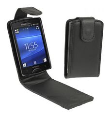 Sony Ericsson Xperia Mini St15i Leather Flip Case