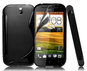 Θήκη TPU Gel S-Line για HTC Οne SV Μαύρο (OEM)