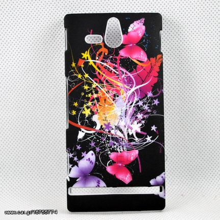 Sony Xperia U ST25i Plastic Cover Case Wonderful Butterfly