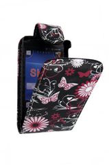 Sony Ericsson Xperia Mini Pro SK17i Leather Flip Case Butterflies