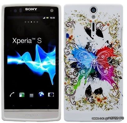 Royal Butterfly TPU Gel Case For  Sony Ericsson Xperia S LT26i (OEM)