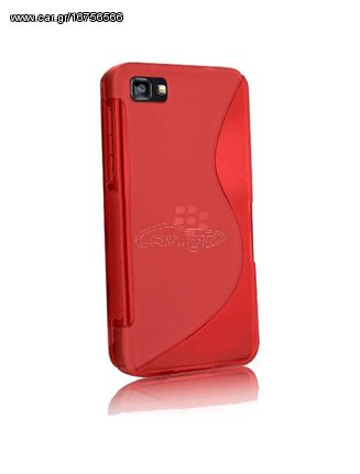 Θήκη TPU GEL  Με Γραμμή S για BlackBerry Z10 G510 Κόκκινο  (ΟΕΜ)