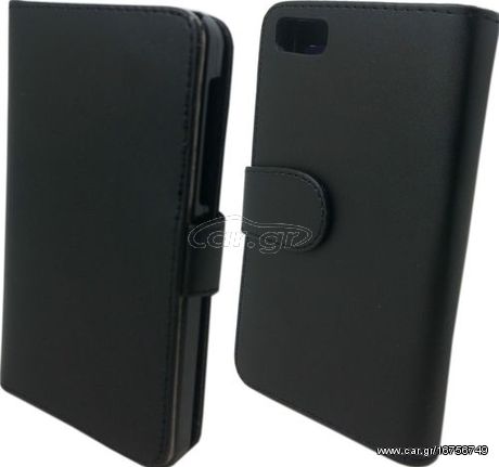 Δερμάτινη Θήκη/Πορτοφόλι για BlackBerry Z10 Μαύρο (OEM)