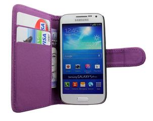 Samsung Galaxy S4 Active i9295 Leather Case Wallet - Purple OEM