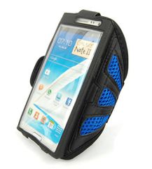 Sports Armband Case for various XL phones like Samsung Galaxy Note II 2 N7100 Black-Blue