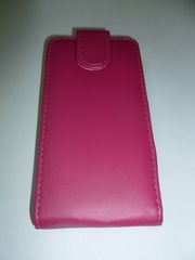 Δερμάτινη Θήκη Flip για HTC Windows Phone 8X Φούξια (OEM)