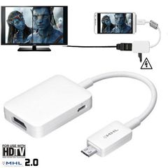 HDTV ADAPTER Μετατροπέας MHL 2.0 Micro USB SlimPort σε HDMI για Samsung Galaxy Note 3 N9005 Galaxy Tab 3 8.0 T310 series, Tab 3 10.1 P5200 Series, Note 8.0 N5100 Series, Note 10.1 2014 Edition P600 Se