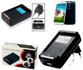 2 in 1 USB Φορτιστής Μπαταρίας για Samsung Galaxy S4 i9505/i9505, Galaxy S3 i9300, Galaxy Grand Duos i9082 OEM UUBCSGS3S4