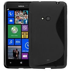 Nokia Lumia 625 Θήκη Gel TPU S-Line Μαύρη NL625GTPUCSLB OEM