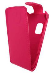 Nokia E7 Δερμάτινη Θήκη Flip Φούξια NE7LFCM OEM