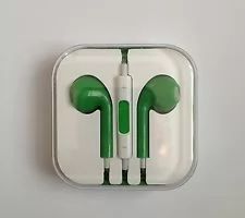 Πράσινο - Ακουστικά με Μικρόφωνο Handsfree Earpods και Ρυθμιστή Έντασης για iphone Blackberry και Android Κινητά (OEM)