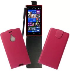 Nokia Lumia 1520 - Δερμάτινη Θήκη Flip Φούξια (OEM)