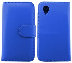 LG Nexus 5 D820 / D821 - Δερμάτινη Θήκη Πορτοφόλι Μπλέ (OEM)