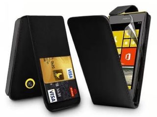 Nokia Lumia 630 / 635 - Δερμάτινη Θήκη Flip Μαύρη (OEM)