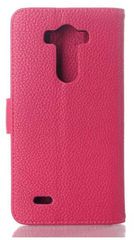 LG G3 D855 - Δερμάτινη Stand Θήκη Πορτοφόλι Φούξια (OEM)