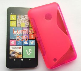 Nokia Lumia 530 - Θήκη TPU Gel S-Line Ρόζ (OEM)