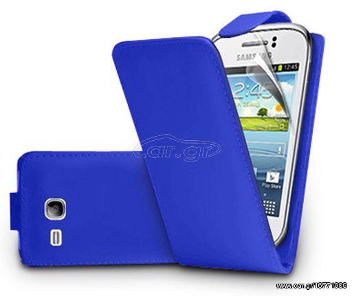 Samsung Galaxy Young 2 (G130) - Δερμάτινη  Θήκη Flip Μπλε (OEM)