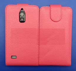 Huawei Ascend G526 - Δερμάτινη Θήκη Flip Φούξια (ΟΕΜ)