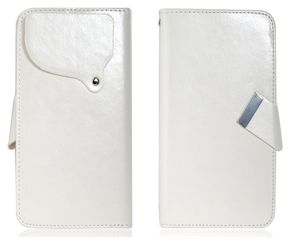 Δερμάτινη Θήκη/Πορτοφόλι για Vodafone Smart III 975 Λευκή (OEM)