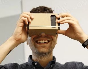 DIY virtual reality glasses w/ NFC for 4~7" Cellphones - Brown -NEJE ZB02