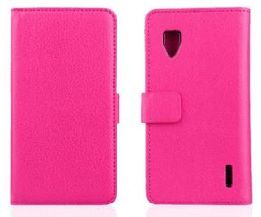 LG Optimus G E 973 / E975 - Δερμάτινη Θήκη Stand Πορτοφόλι Φούξια (ΟΕΜ)