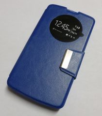LG L Bello D331 - Quick Circle Δερμάτινη Stand Θήκη Μπλέ (OEM)