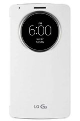 LG G3 D855 - Αυθεντική Θήκη Book S-View Quick Circle CCF-345G Λευκή