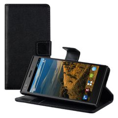 ZTE Blade Vec 4G - Δερμάτινη Stand Θήκη Πορτοφόλι Μαύρο (OEM)